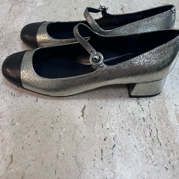 Marc Fisher LTD Women's Marla Pump Gold and Black Women’s Size 11 Leather - Picture 5 of 8